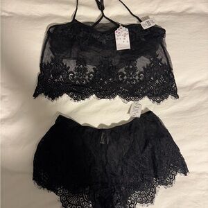 Elegant Black Lace Lingerie Set